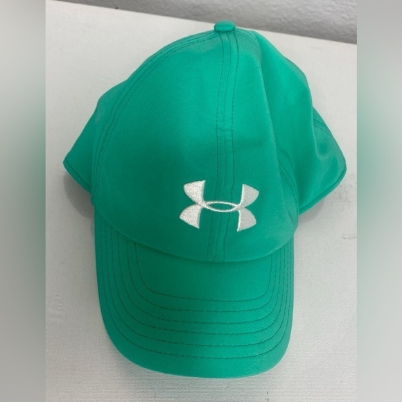 Under Armour Other - Under Armour Hat Cap Strapback Womens Teal Adjustable baseball White logo